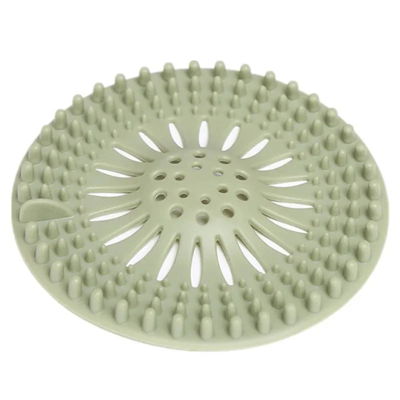 2Pcs Round Silicone Drain Hair Catcher, Kitchen Sink Strainer Bathroom Shower Bath Stopper Drain Cover Hair Trap for Kitchen