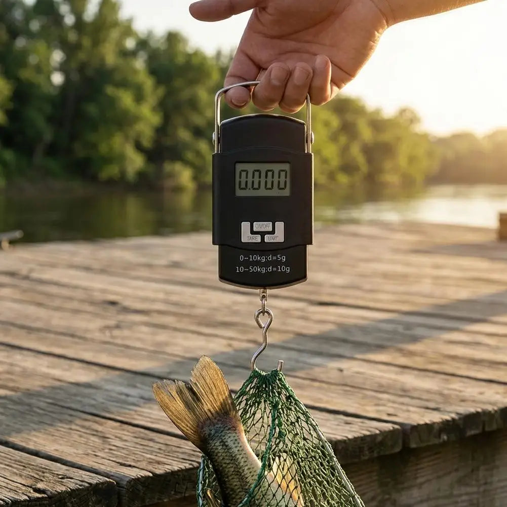 Portable 50kg Scale with Rule Digital LCD Display Electronic Luggage Hanging Suitcase Travel Weighs Baggage Tool