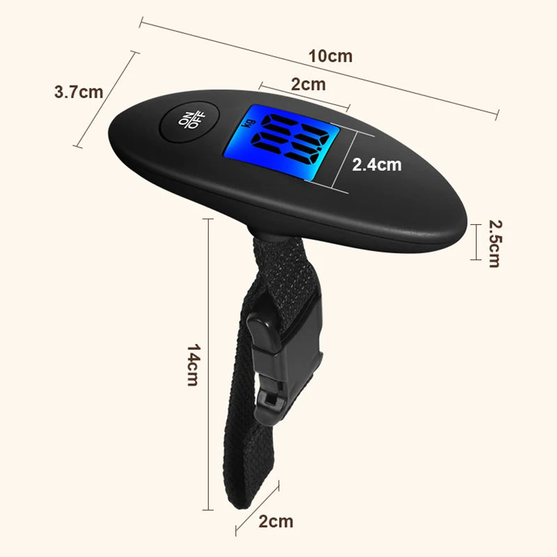 40kg/100g Portable Luggage Scale High Precision Travel Digital Hanging Scales With Webbing belt LCD Digital Electronic Luggage