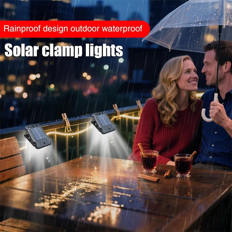 Clip on Solar Lights Outdoor Waterproof LEDs Motion Sensor Lights 3 Modes 3 Mounting Ways Solar Security Lighting for Fence