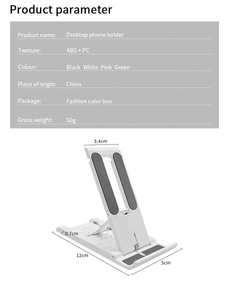 Desktop Foldable Phone Holder Stand Portable Tablet Stand Desk Lazy Bracket For iPhone 13 Pro iPad Mobile Phone Tablet below 12