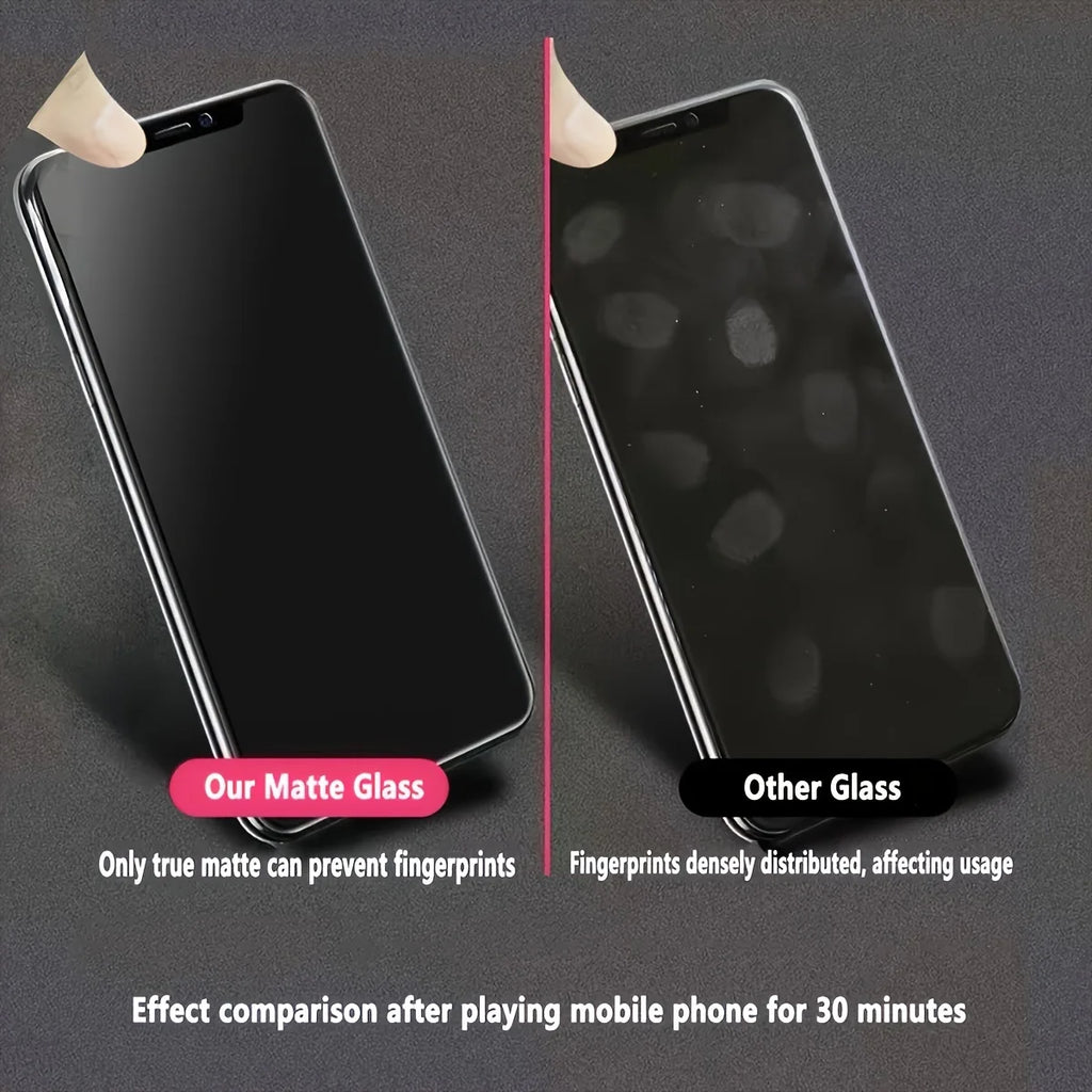 3 Pack Privacy Screen Protector Tempered Glass for iPhone 11-16 Anti-Spy Matte Finish