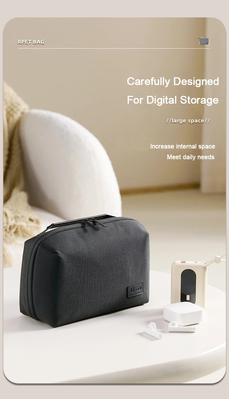 1Pc Electronics Organizer Travel Case, Water Resistant Travel Bag Cable Organizer for Essentials, Tech Pouch Accessories Storage
