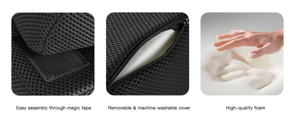 2 Adjustable Heights Foot Rest for Under Desk, Soft Memory Foam Foot Cushion Ergonomic for Office, Work, Car, Gaming, Computer