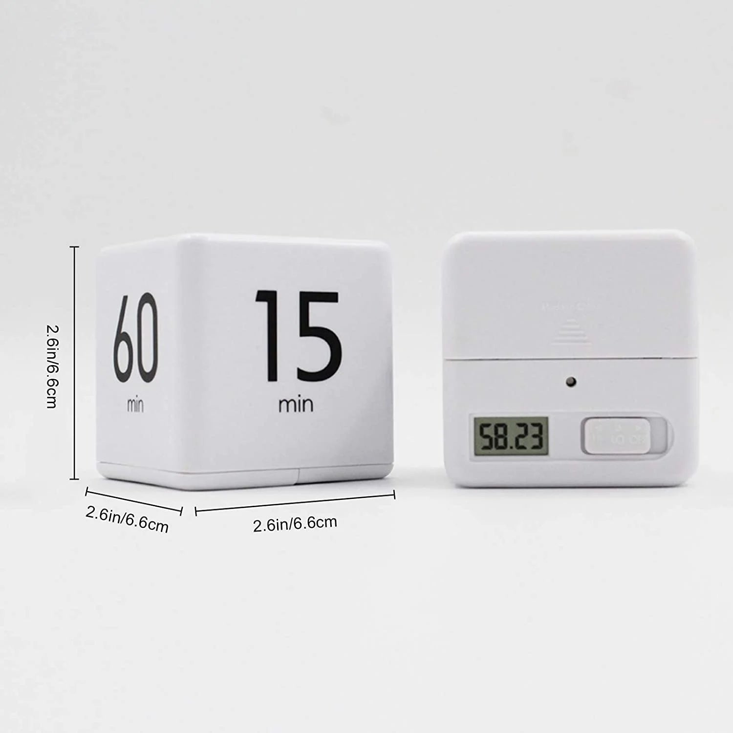 Cube Timer, Kitchen  Child  Exercise  Gravity Sensor Flip  for Time Management and Countdown Settings