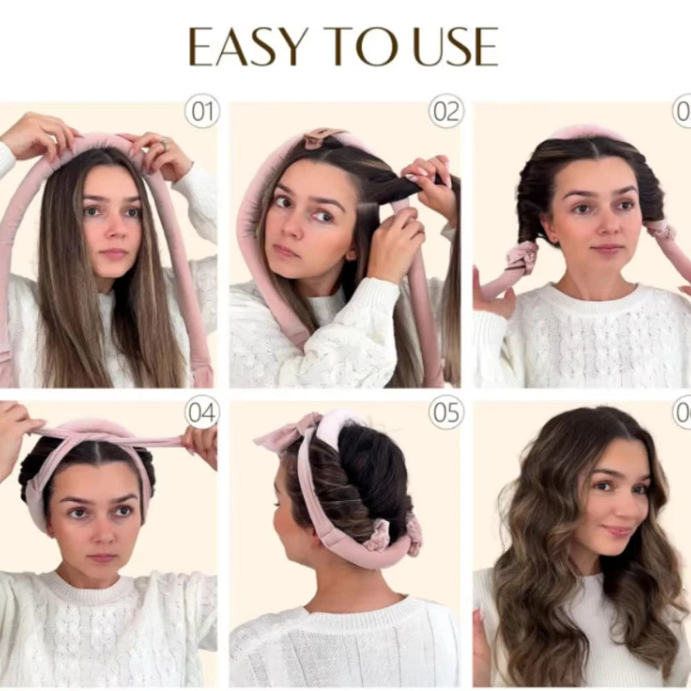 Heatless Curling Rod Headband No Heat Hair Curler Hair Rollers Soft Curlers Lazy Sleeping Curls Curling Hairband Styling Tools