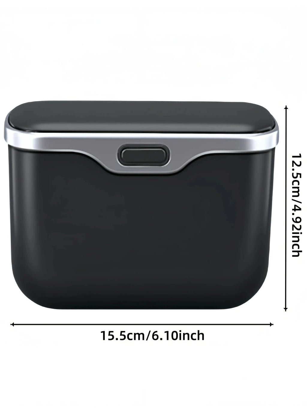 Multifunctional Car Trash Can with Lid Button, Hanging Storage Bin for Wet and Dry Use, Auto Interior Accessories, Organizer Box