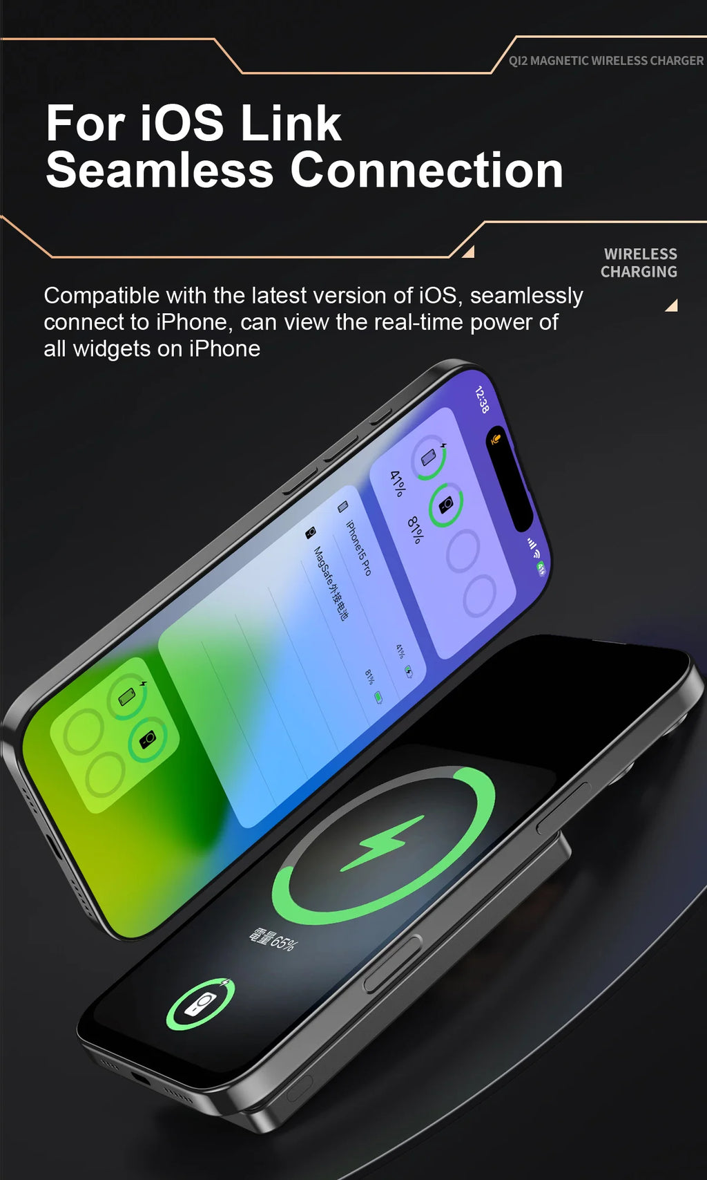 Wireless Magnetic Powerbank Fast Charing Spare Portable External Battery for iPhone 12-17 Promax Watch Airpods 5000/10000mAh