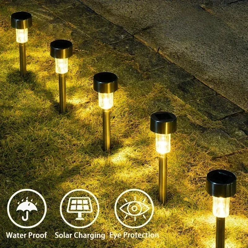 Solar Pathway Lights Solar Garden Lights Outdoor Solar Landscape Lights for Lawn Patio Yard Walkway Driveway