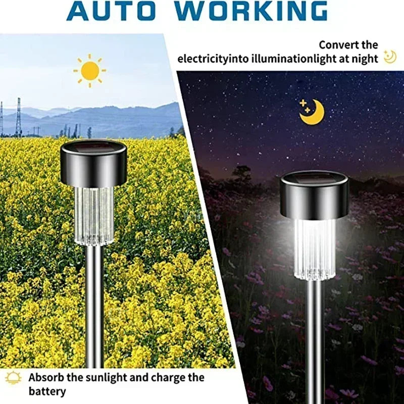 Solar Pathway Lights Solar Garden Lights Outdoor Solar Landscape Lights for Lawn Patio Yard Walkway Driveway