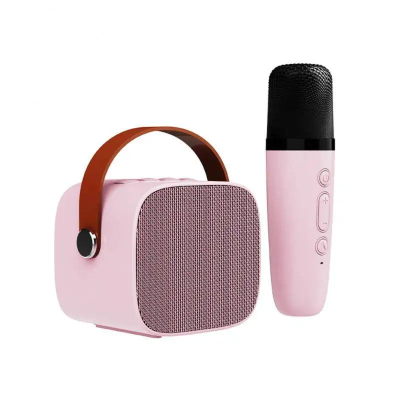 Mini Karaoke Machine for Kids and Adults Portable Speaker With 1-2 Wireless Microphone for Home KTV Birthday Party Holiday Gifts