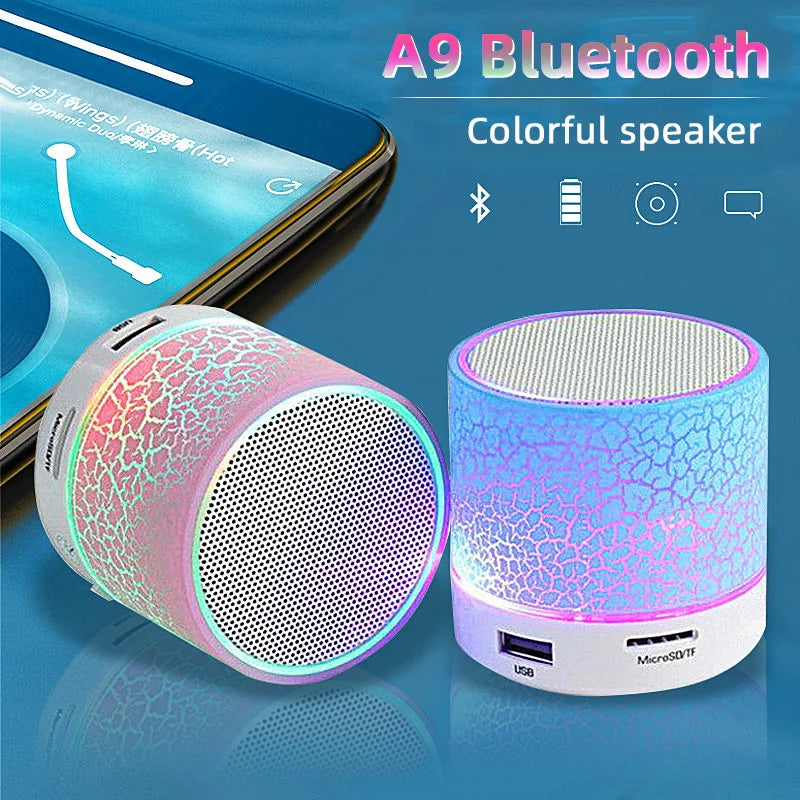 Mini Portable Wireless Bluetooth Speaker Sound Music Box Blutooth With LED Lights For PC Phone Subwoofer Bluetooth HiFi Speaker