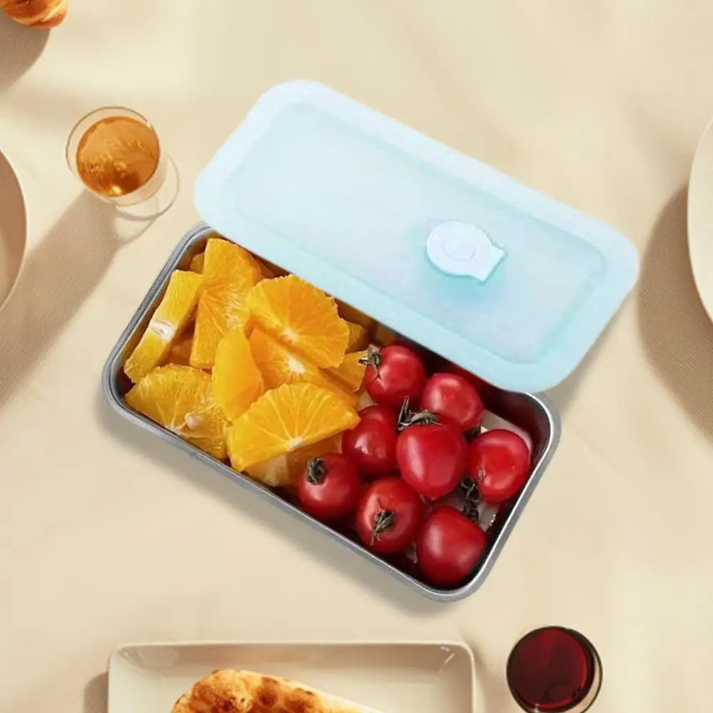 Stainless Steel Snack Containers For Kids Double Compartment Reusable Snack Containers Leak-proof Lunch Boxes For Sports Picnic