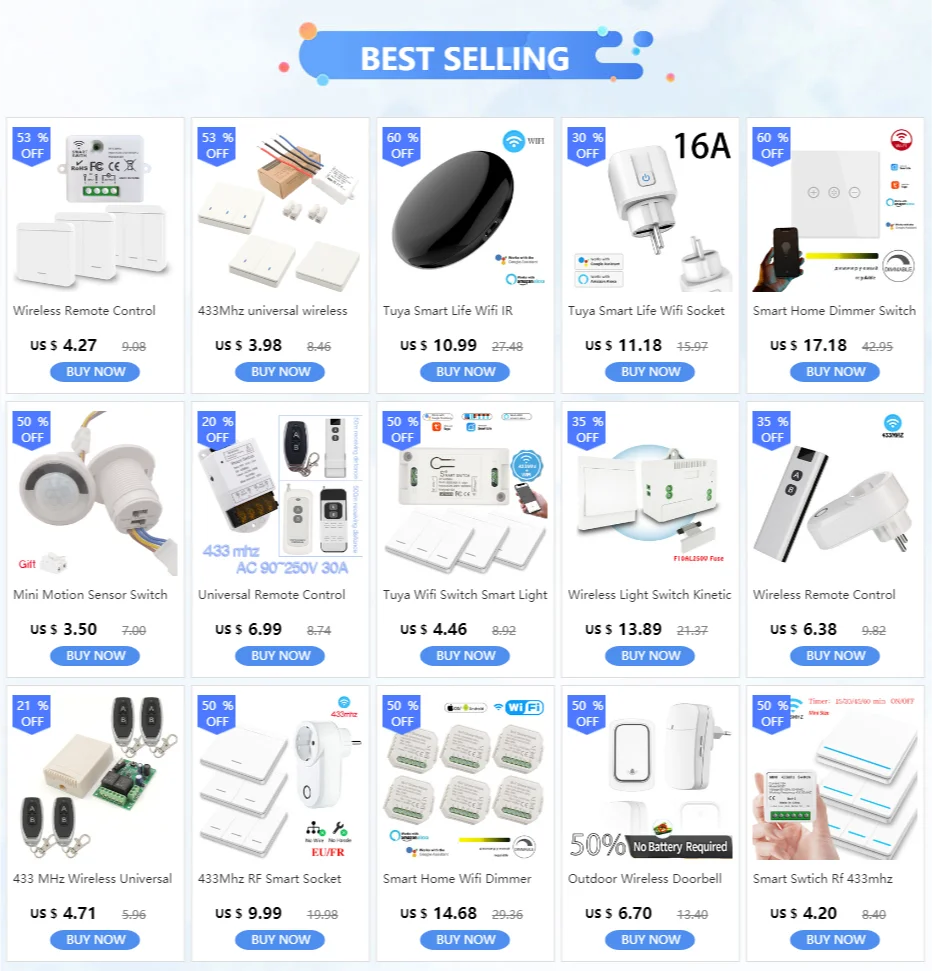 Universal Remote Control Mini Electrical Sockets 433MHZ Rf Smart Plug 220V 16A Single Sockets Switch for Home Appliance led