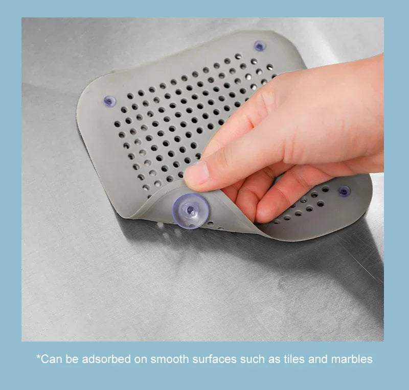 1/2/4pcs Silicone Drain Hair Catcher with Suction Cup Shower Bathtub Drain Strainer Hair Filter Drain Sink Strainer