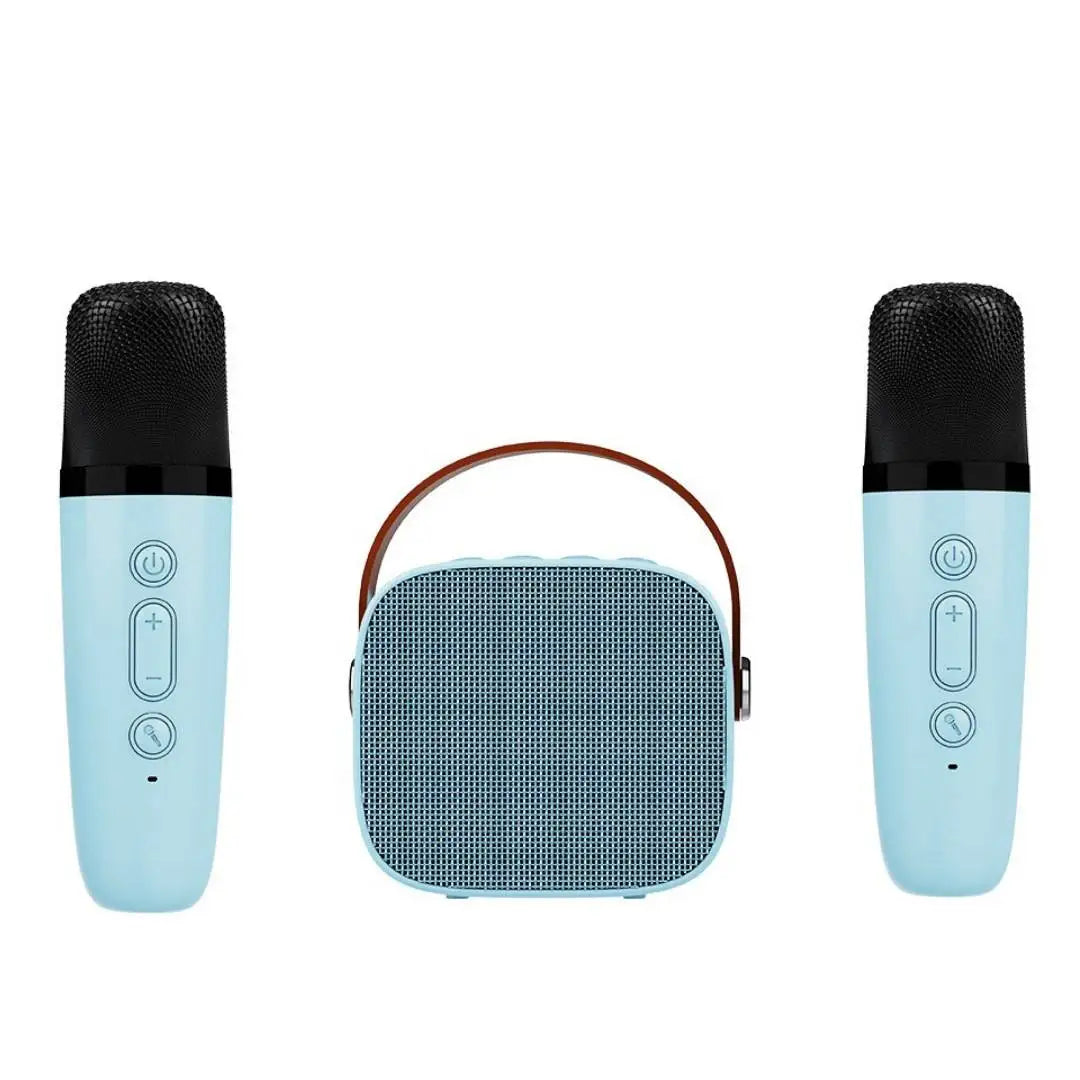 Mini Karaoke Machine for Kids and Adults Portable Speaker With 1-2 Wireless Microphone for Home KTV Birthday Party Holiday Gifts