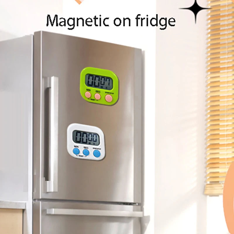 Magnetic Digital Kitchen Timer with Stand  99-Minute Cook-Friendly Countdown Timer Easy-to-Use Alarm Clock Counter for Cooking