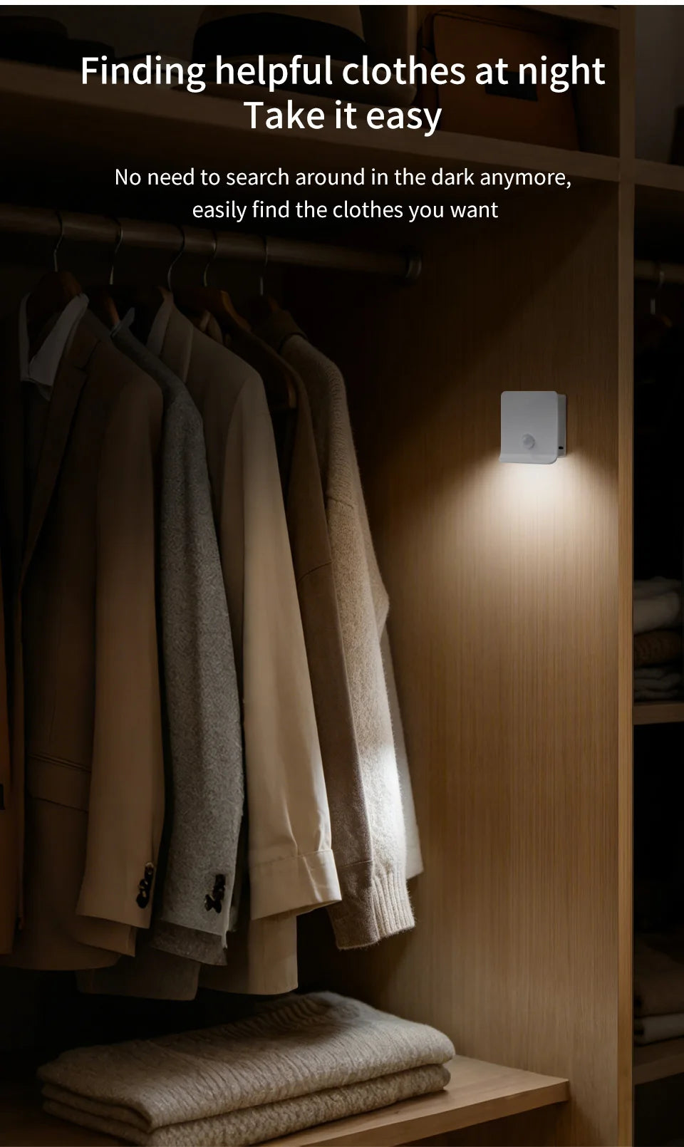 Motion Sensor Led Stair Closet Lights Rechargeable Stick on Anywhere Portable Hallway Bedroom Under Cabinet Kitchen Night Lamp