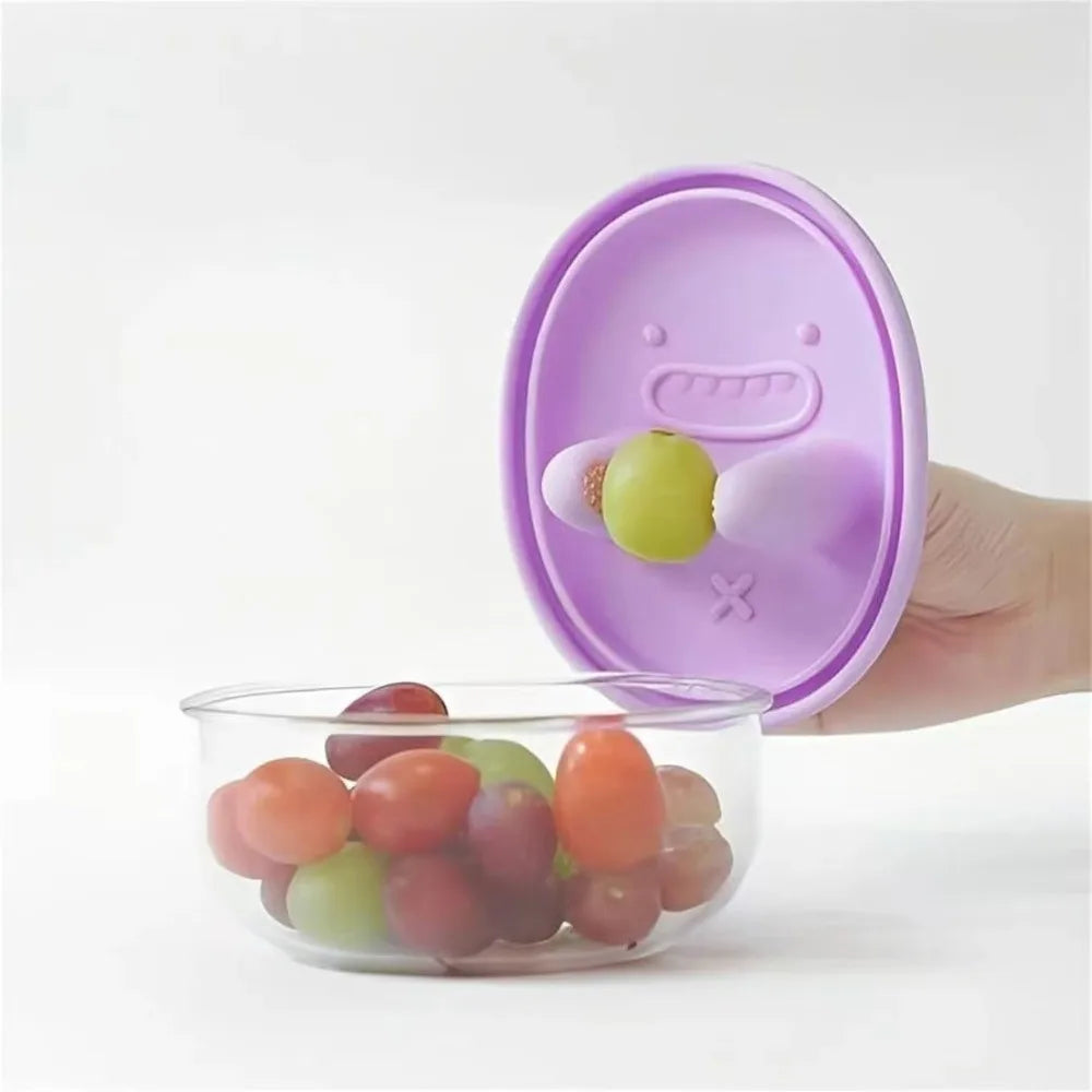 Portable Silicone Lid Snack Storage Box No-Mess Leak-Proof Food Container Reusable Multifunctional Snack Organizer Kitchen