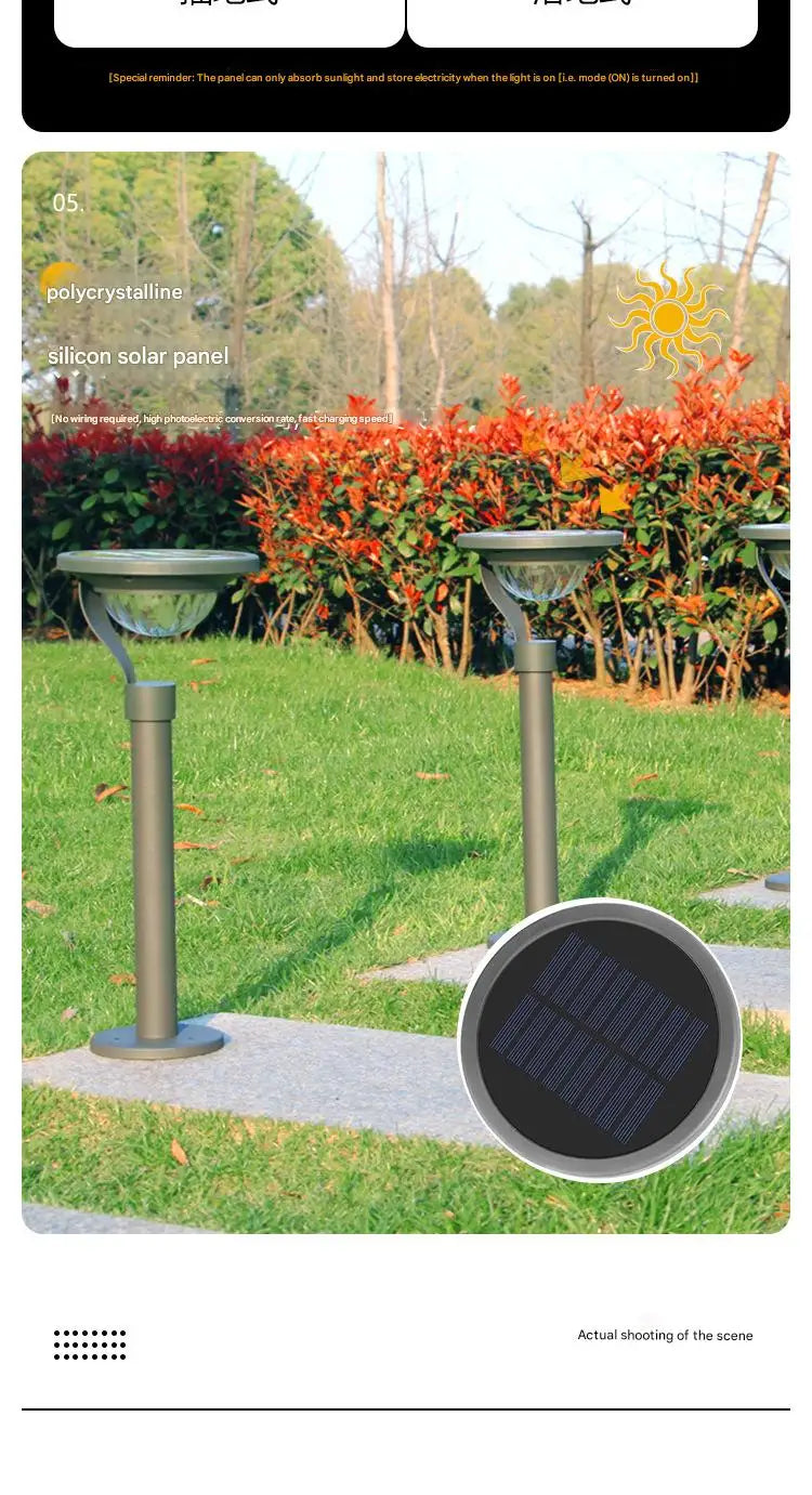 Solar Pathway Lights Outdoor Solar Garden Light Landscape Path Lighting Waterproof Auto On/Off for Yard Lawn Driveway Decor Lamp