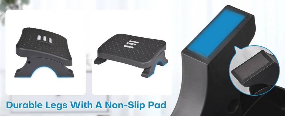 Ergonomic Foot Rest Under Desk Office with Massage Surface Promote Leg Circulation Relieve Pressure Max-Load 120Lbs