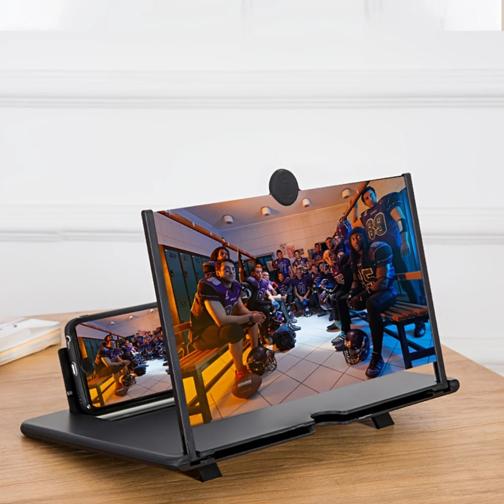 3D Hd Phone Screen Magnifier — Foldable Desktop Stand with Adjustable Angle for Movies, Videos & Games