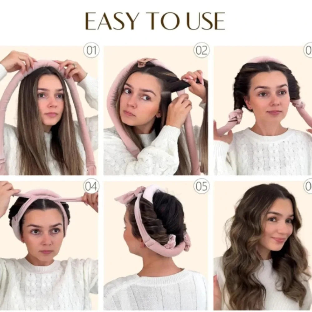 Heatless Curling Rod Headband No Heat Hair Curler Hair Rollers Soft Curlers Lazy Sleeping Curls Curling Hairband Styling Tools