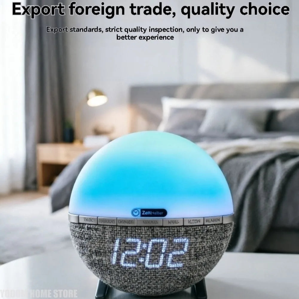 Wake Up Light Sunrise Alarm Clock Desk Clock with Colors Light Natural Sound Digital Clock for living room bedroom home decor