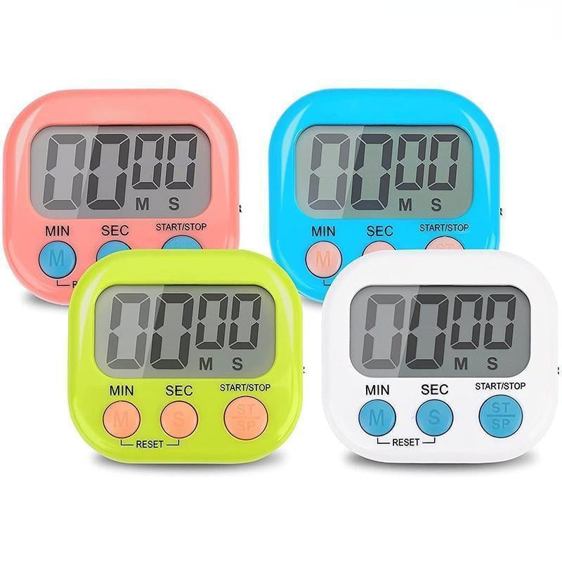 Kitchen Timer Magnetic LCD Digital Countdown Timer Cooking Timer Alarm Clock Home Kitchen Accessories
