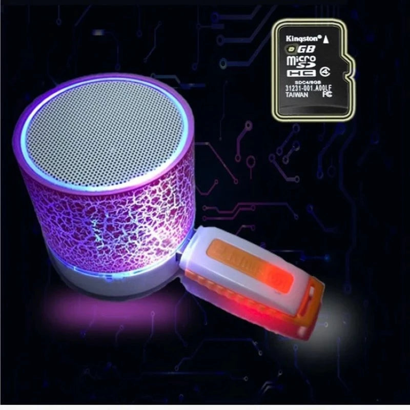 Mini Portable Wireless Bluetooth Speaker Sound Music Box Blutooth With LED Lights For PC Phone Subwoofer Bluetooth HiFi Speaker