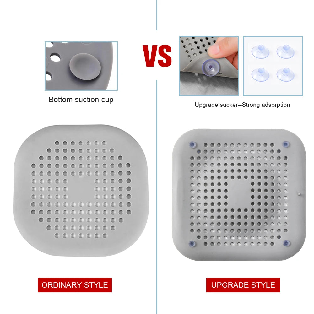 2pcs Silicone Drain Hair Catcher Shower Bathtub Drain Strainer Hair Filter Drain Kitchen Sink Strainer Bathroom Accessories