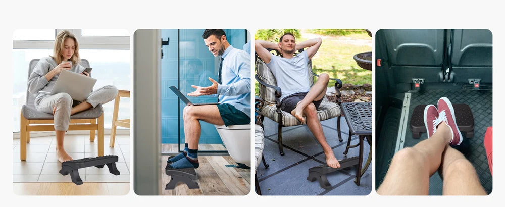 Ergonomic Foot Rest Under Desk Office with Massage Surface Promote Leg Circulation Relieve Pressure Max-Load 120Lbs