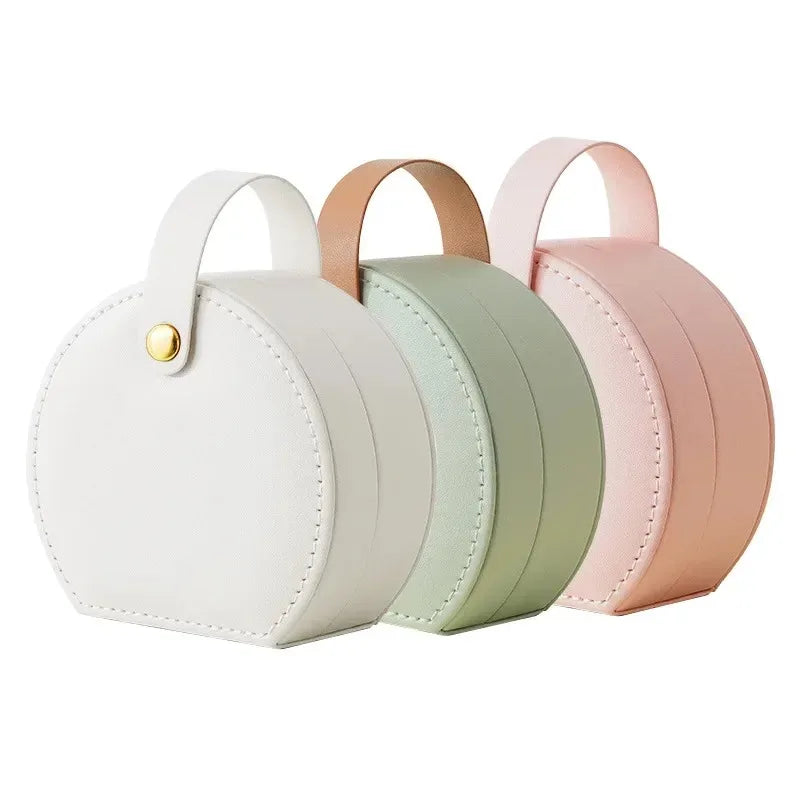 Mini Jewelry Organizer Display Travel Jewelry Case Boxes Earrings Necklace Ring Portable Handbag Jewelry Box Leather Storage