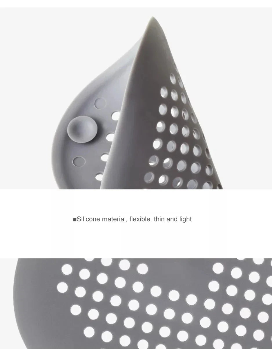 1/2/4pcs Silicone Drain Hair Catcher with Suction Cup Shower Bathtub Drain Strainer Hair Filter Drain Sink Strainer