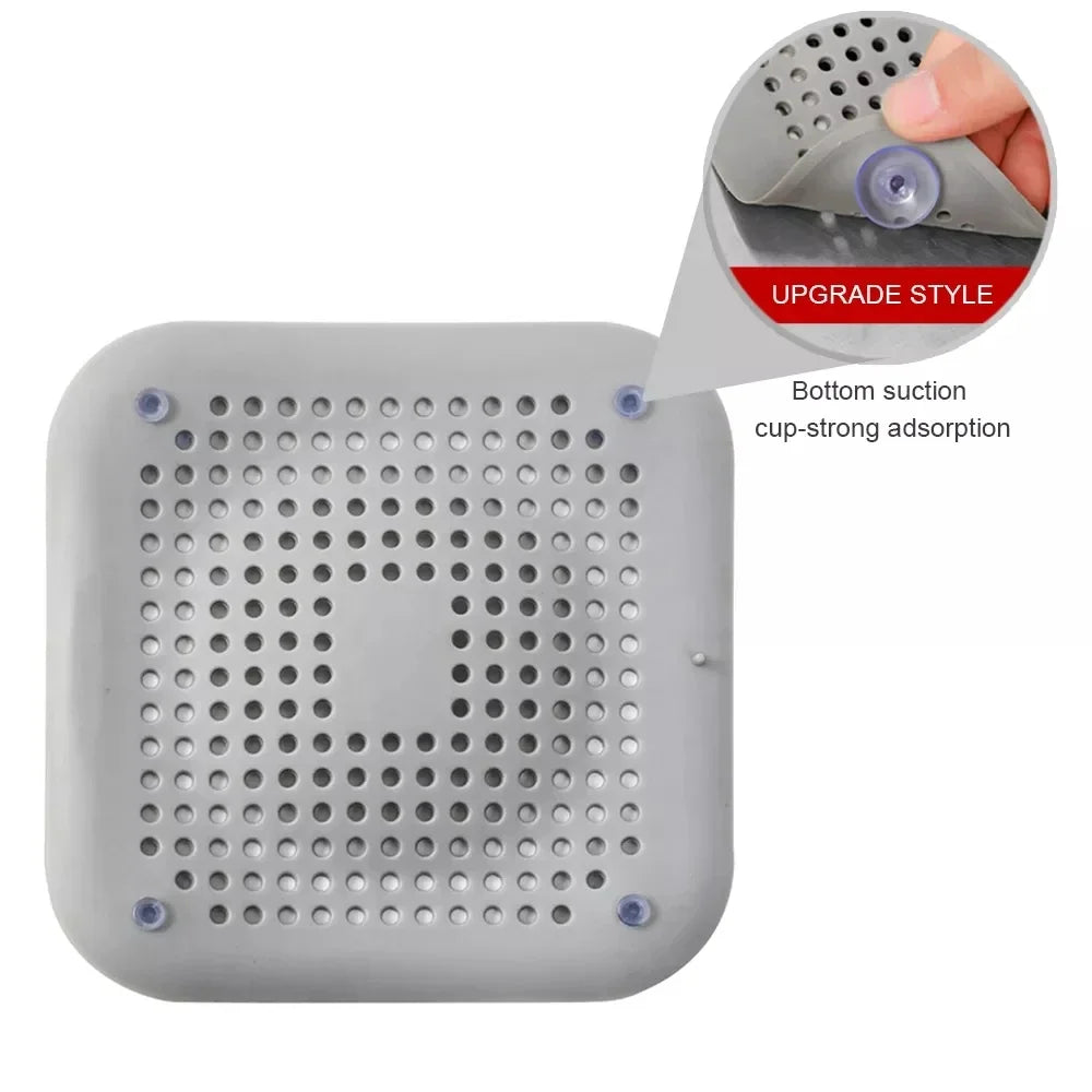 1/2/4pcs Silicone Drain Hair Catcher with Suction Cup Shower Bathtub Drain Strainer Hair Filter Drain Sink Strainer
