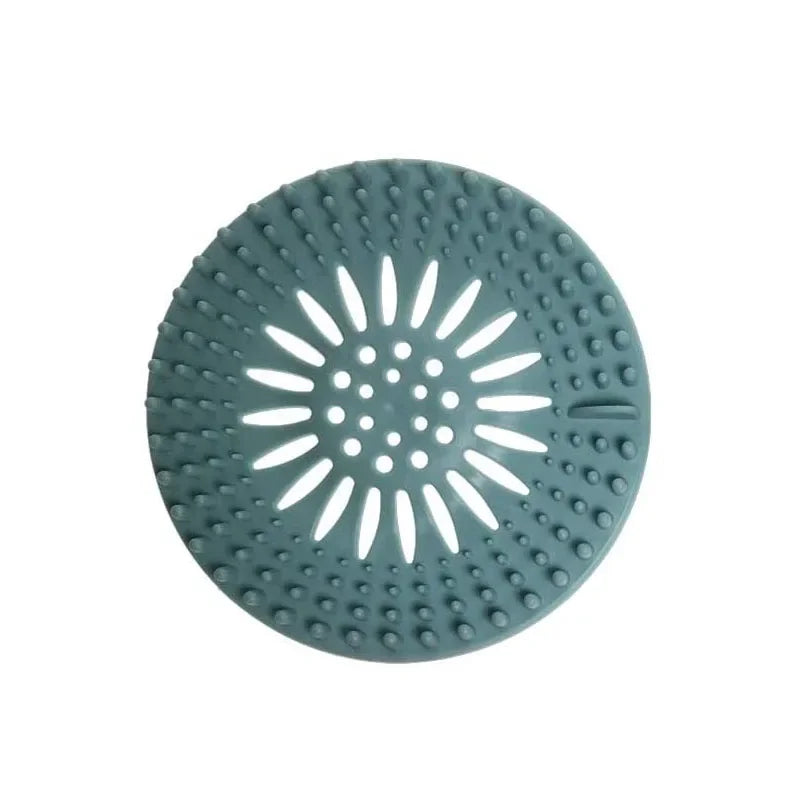 2Pcs Round Silicone Drain Hair Catcher, Kitchen Sink Strainer Bathroom Shower Bath Stopper Drain Cover Hair Trap for Kitchen
