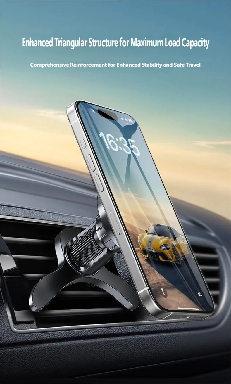 Magnetic Car Phone Mount in Car Phone Holder Air Vent Magnetic, 17 N52 Magnets Universal Mobile Phone Holders for iPhone/Android