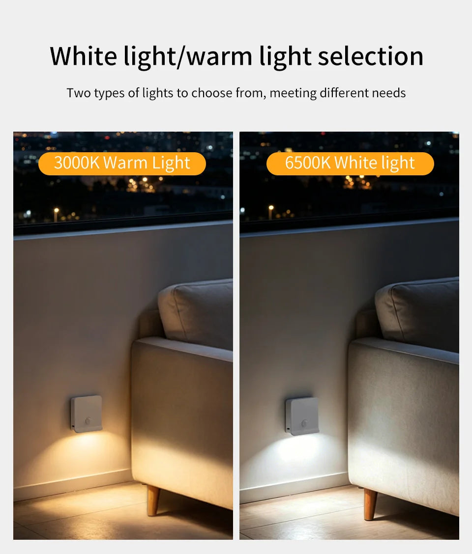 Motion Sensor Led Stair Closet Lights Rechargeable Stick on Anywhere Portable Hallway Bedroom Under Cabinet Kitchen Night Lamp