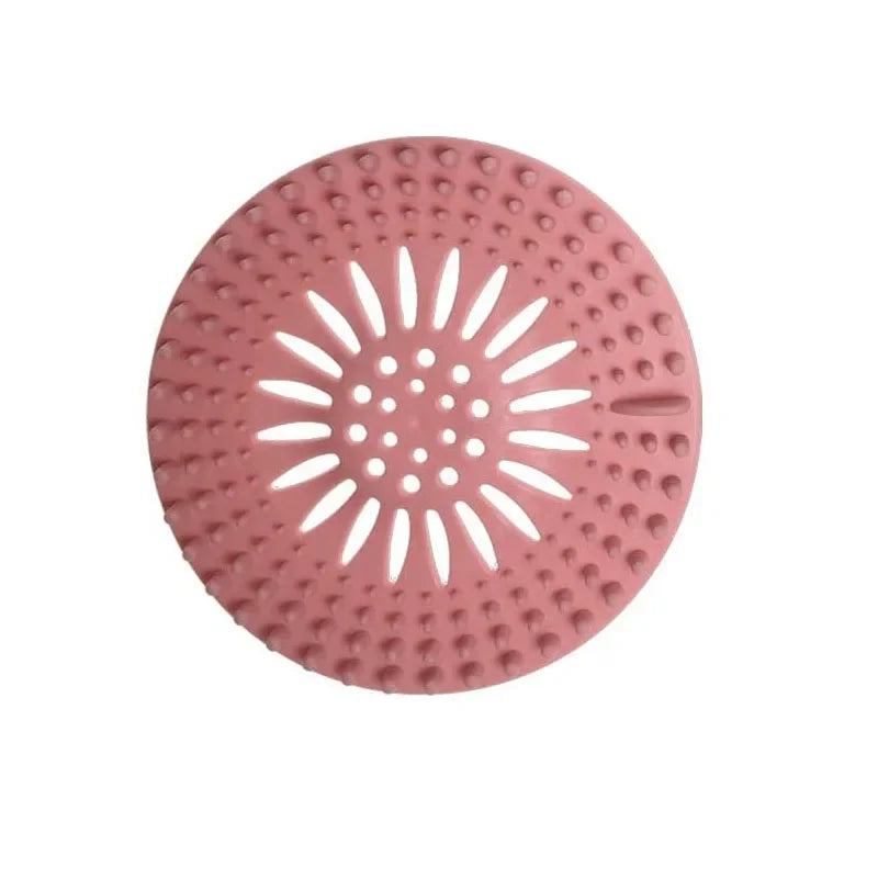 2Pcs Round Silicone Drain Hair Catcher, Kitchen Sink Strainer Bathroom Shower Bath Stopper Drain Cover Hair Trap for Kitchen