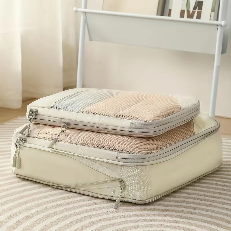 3pcs Compression Packing Cubes for Suitcases Travel Accessories Expandable Packing Organizers Lightweight Travel Organizer Cubes