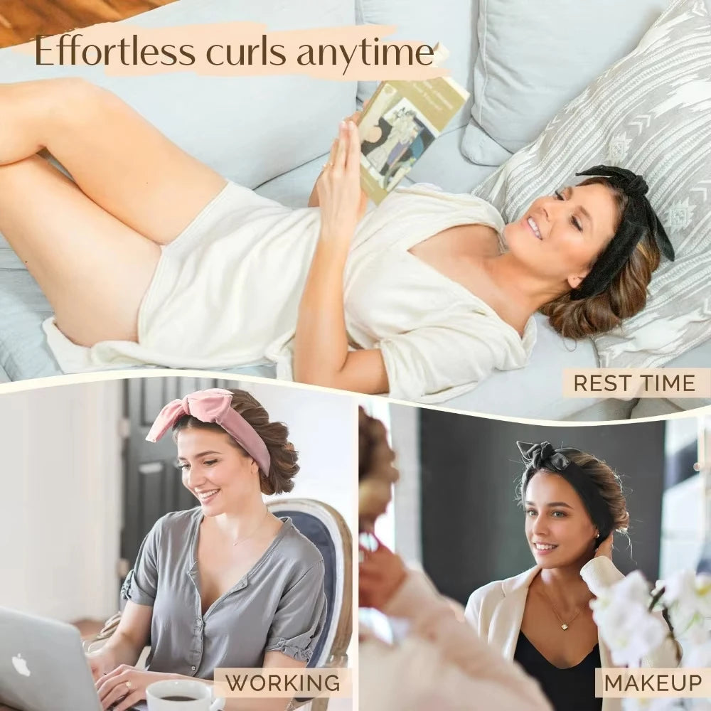 Heatless Curling Rod Headband No Heat Hair Curler Hair Rollers Soft Curlers Lazy Sleeping Curls Curling Hairband Styling Tools