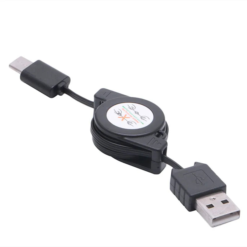 USB Type C Cable, Retractable USB C to USB Charging Cable RetractableType C/Fast USB Charger Cord for Cellphone PC Drop Shipping