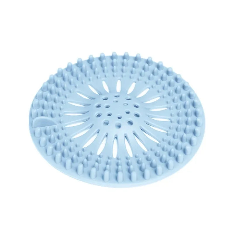 2Pcs Round Silicone Drain Hair Catcher, Kitchen Sink Strainer Bathroom Shower Bath Stopper Drain Cover Hair Trap for Kitchen