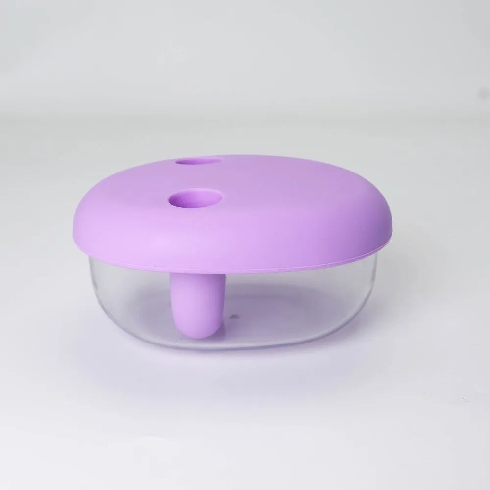 Portable Silicone Lid Snack Storage Box No-Mess Leak-Proof Food Container Reusable Multifunctional Snack Organizer Kitchen