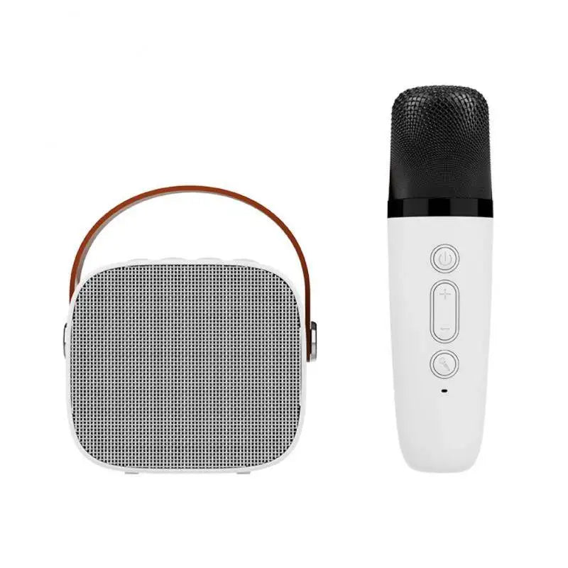 Mini Karaoke Machine for Kids and Adults Portable Speaker With 1-2 Wireless Microphone for Home KTV Birthday Party Holiday Gifts