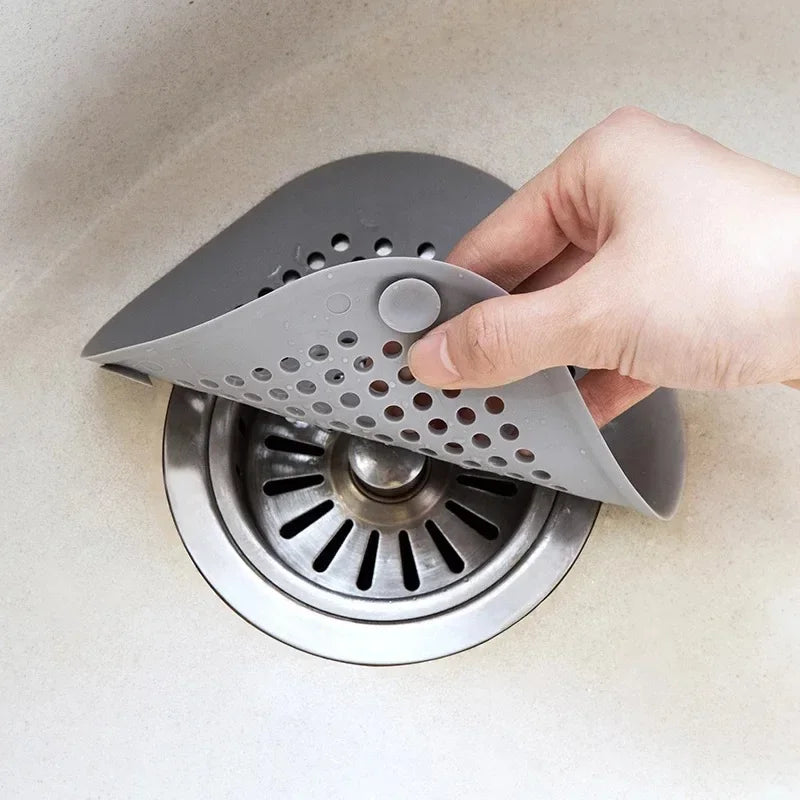 1/2/4pcs Silicone Drain Hair Catcher with Suction Cup Shower Bathtub Drain Strainer Hair Filter Drain Sink Strainer