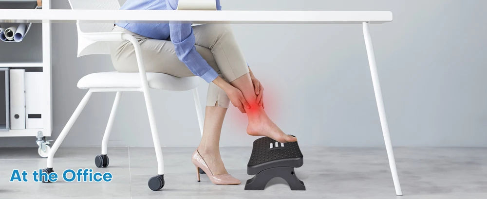 Ergonomic Foot Rest Under Desk Office with Massage Surface Promote Leg Circulation Relieve Pressure Max-Load 120Lbs