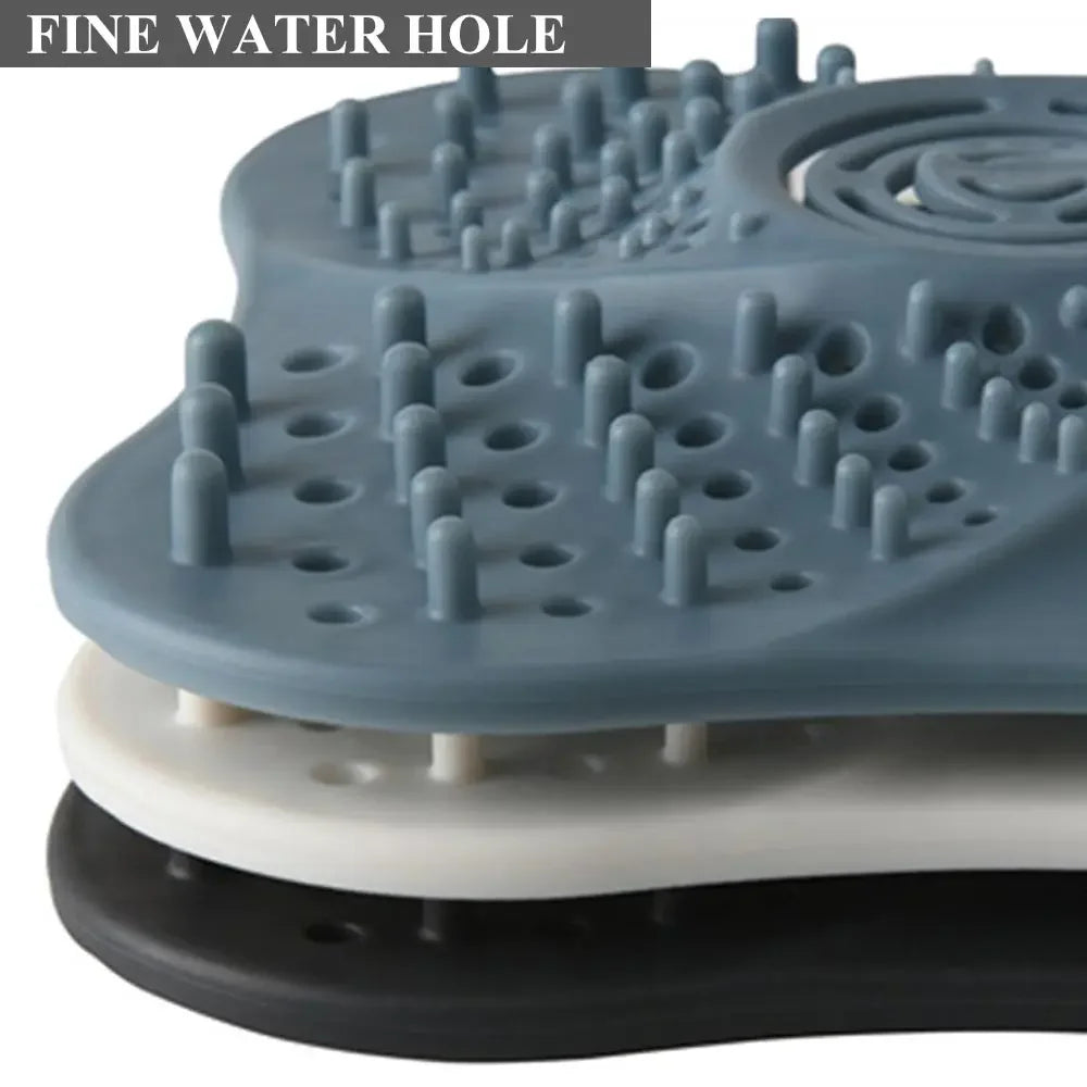 2Pcs Round Silicone Drain Hair Catcher, Kitchen Sink Strainer Bathroom Shower Bath Stopper Drain Cover Hair Trap for Kitchen