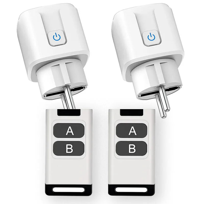 Universal Remote Control Mini Electrical Sockets 433MHZ Rf Smart Plug 220V 16A Single Sockets Switch for Home Appliance led