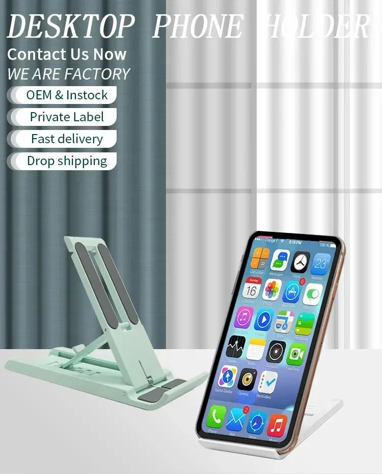 Desktop Foldable Phone Holder Stand Portable Tablet Stand Desk Lazy Bracket For iPhone 13 Pro iPad Mobile Phone Tablet below 12